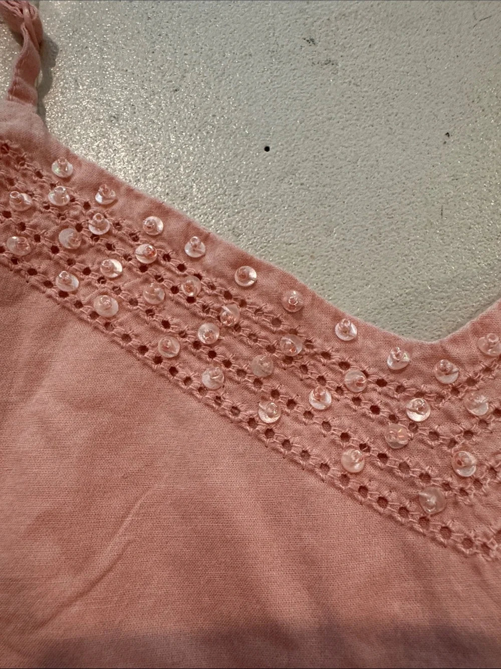 GAP Pink Cotton Spaghetti Strap Tank